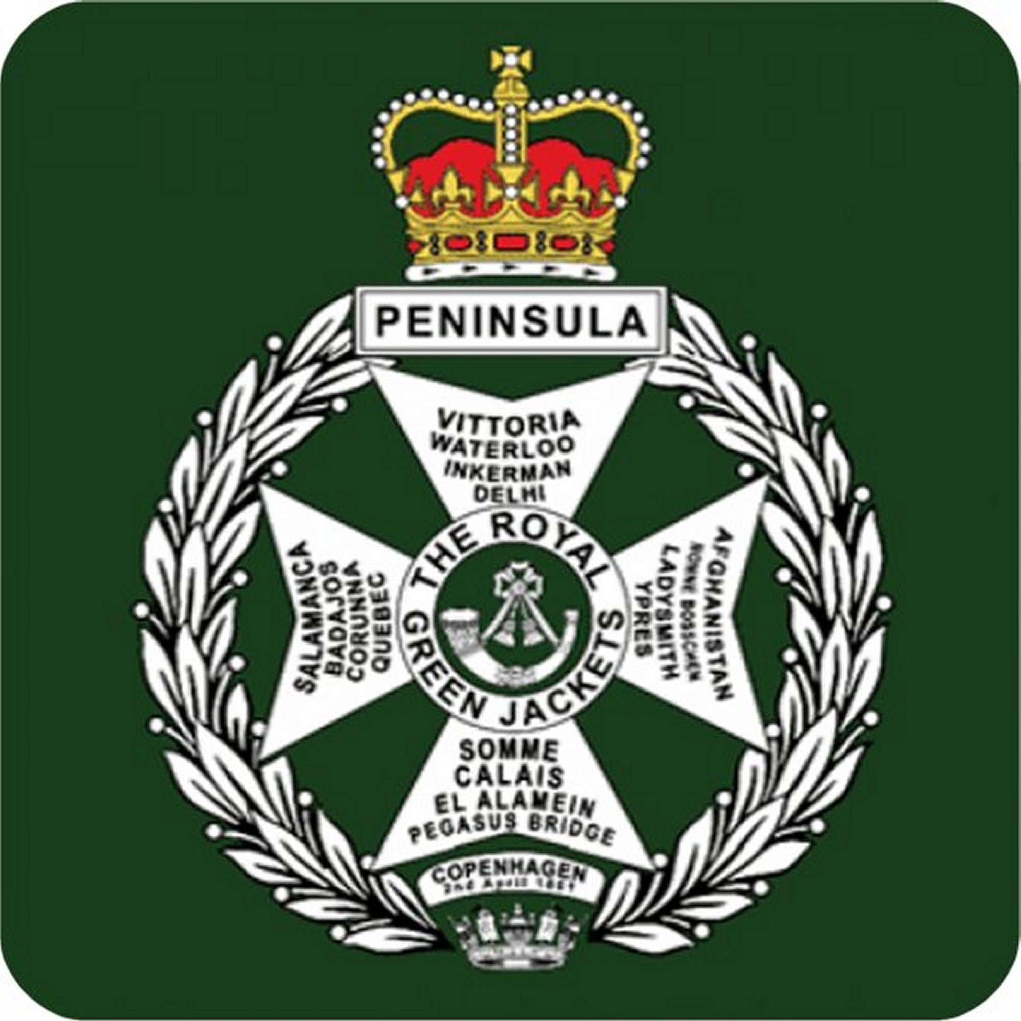 Military Gift Idea Royal Green Jackets MUG & COASTER SET 