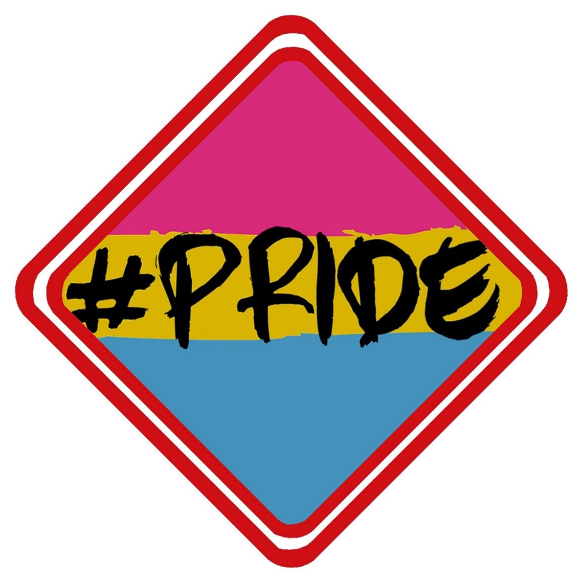 Hashtag Pansexual Pride Rainbow LGBTQ Car Sign Fantastic Etsy