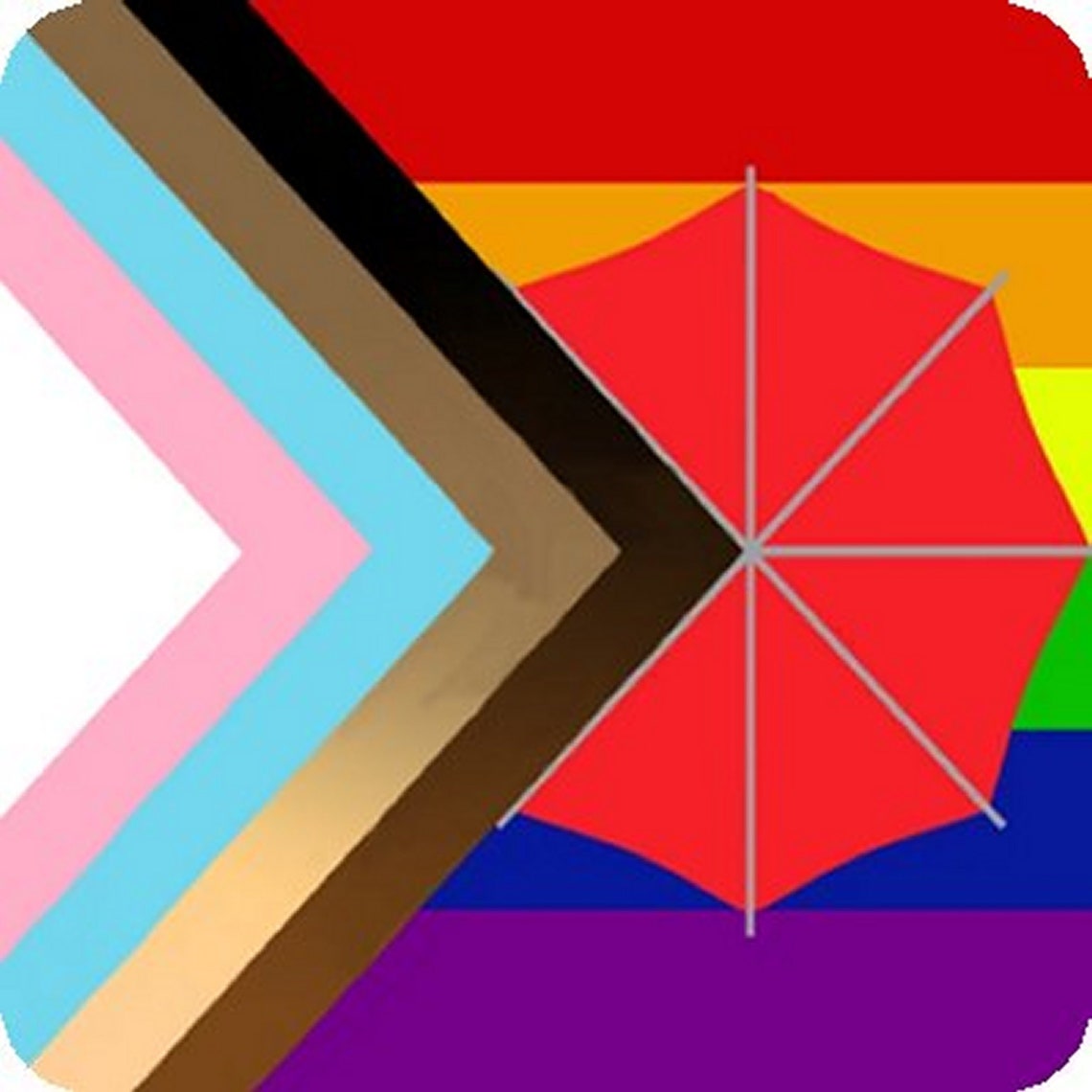 Progress Pride Umbrella Pride Rainbow LGBTQ Ceramic Coffee Mug Etsy