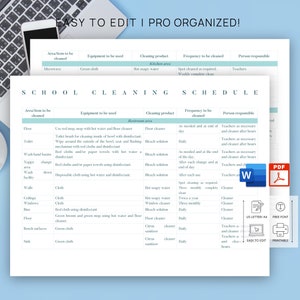 Template,Cleaning Schedule,Cleaning Calendar,Cleaning Services,For Housekeeper,For Business,For School,By Room,Cleaning Proposal,For Teacher