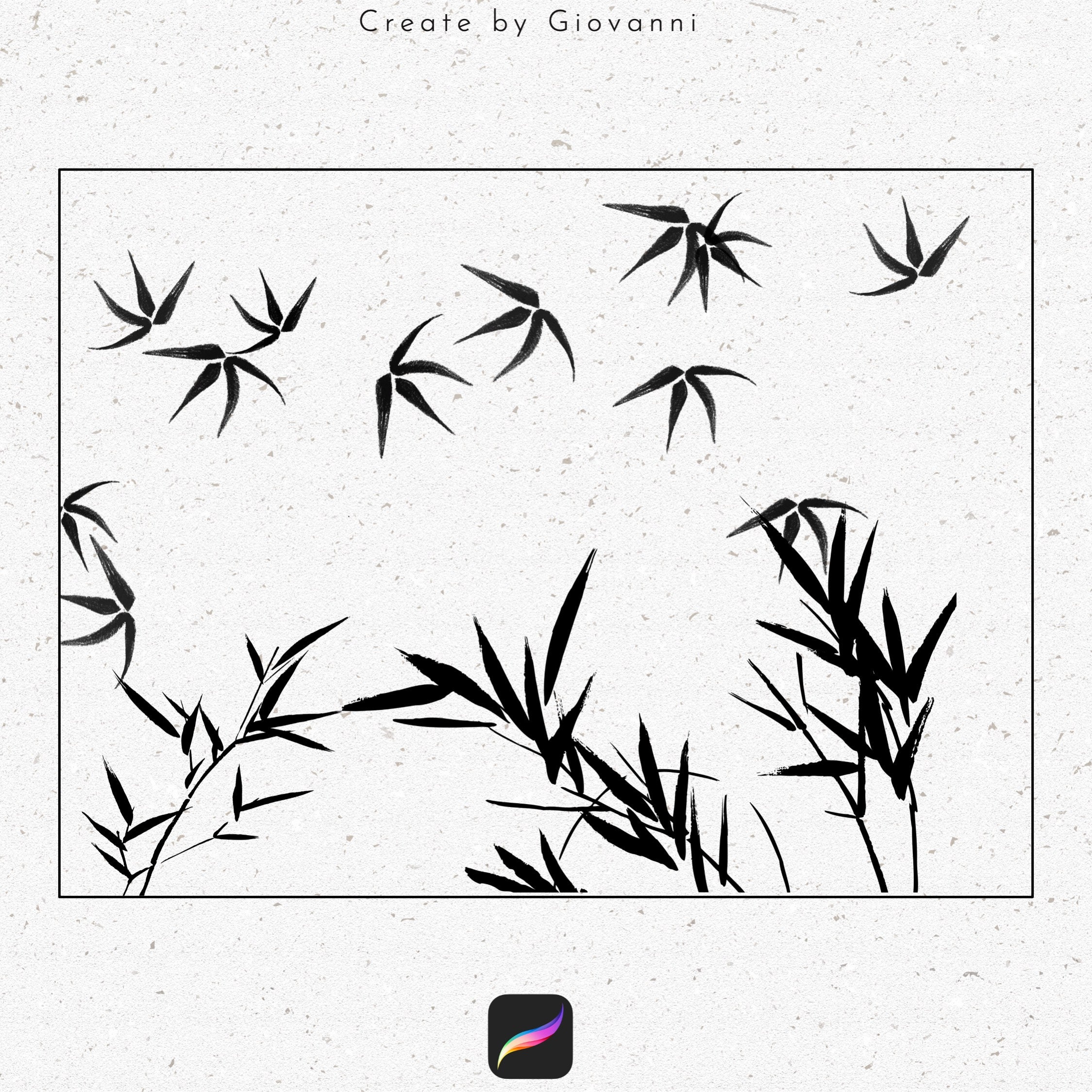 Procreate Bamboo Brush, 25 Bamboo Stamps, Traditional Drawing, Asia ...