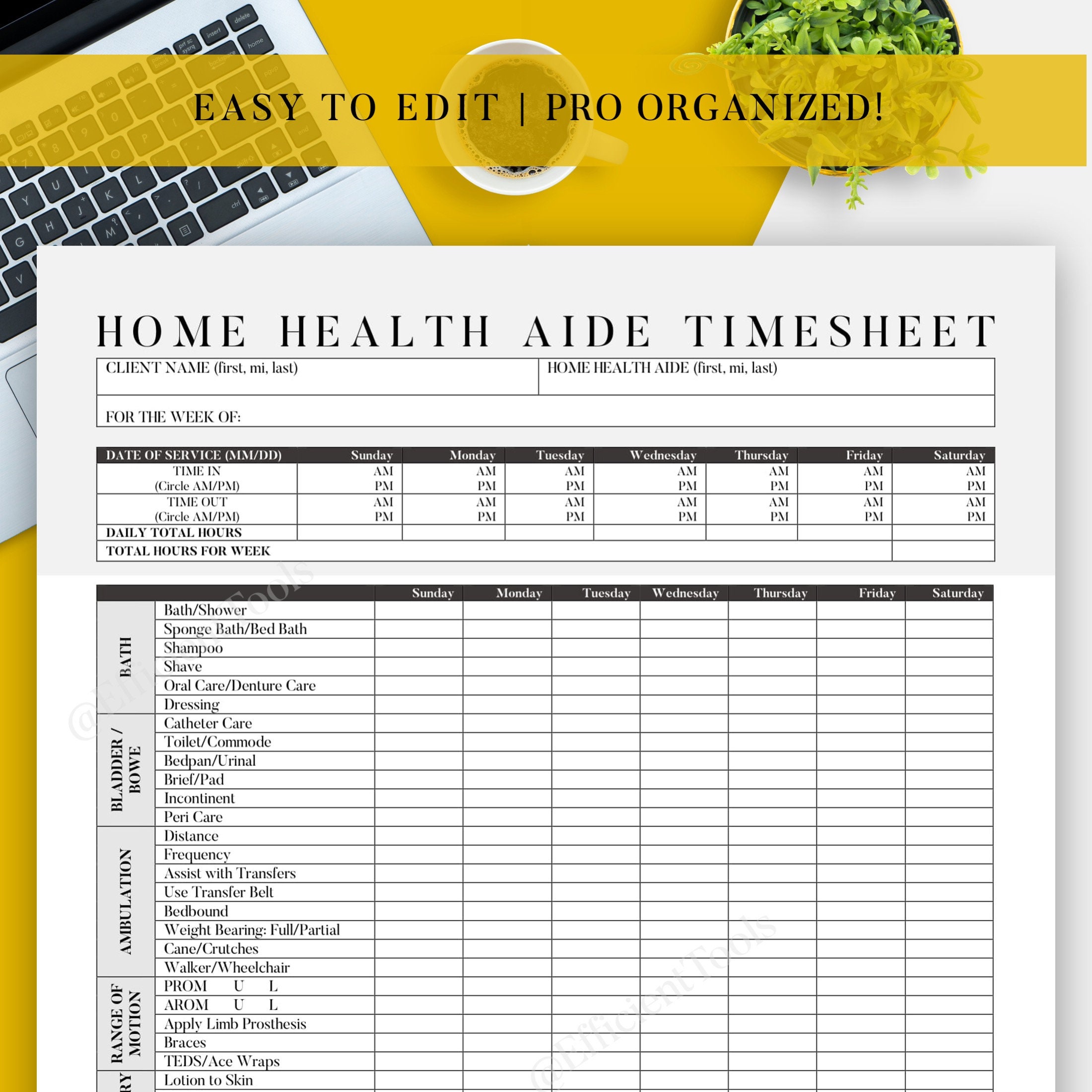Home Health Aide Timesheet Templates Inhome & Caregiver Timesheets Home Health Aide Timesheet Templates Inhome & Caregiver Timesheets