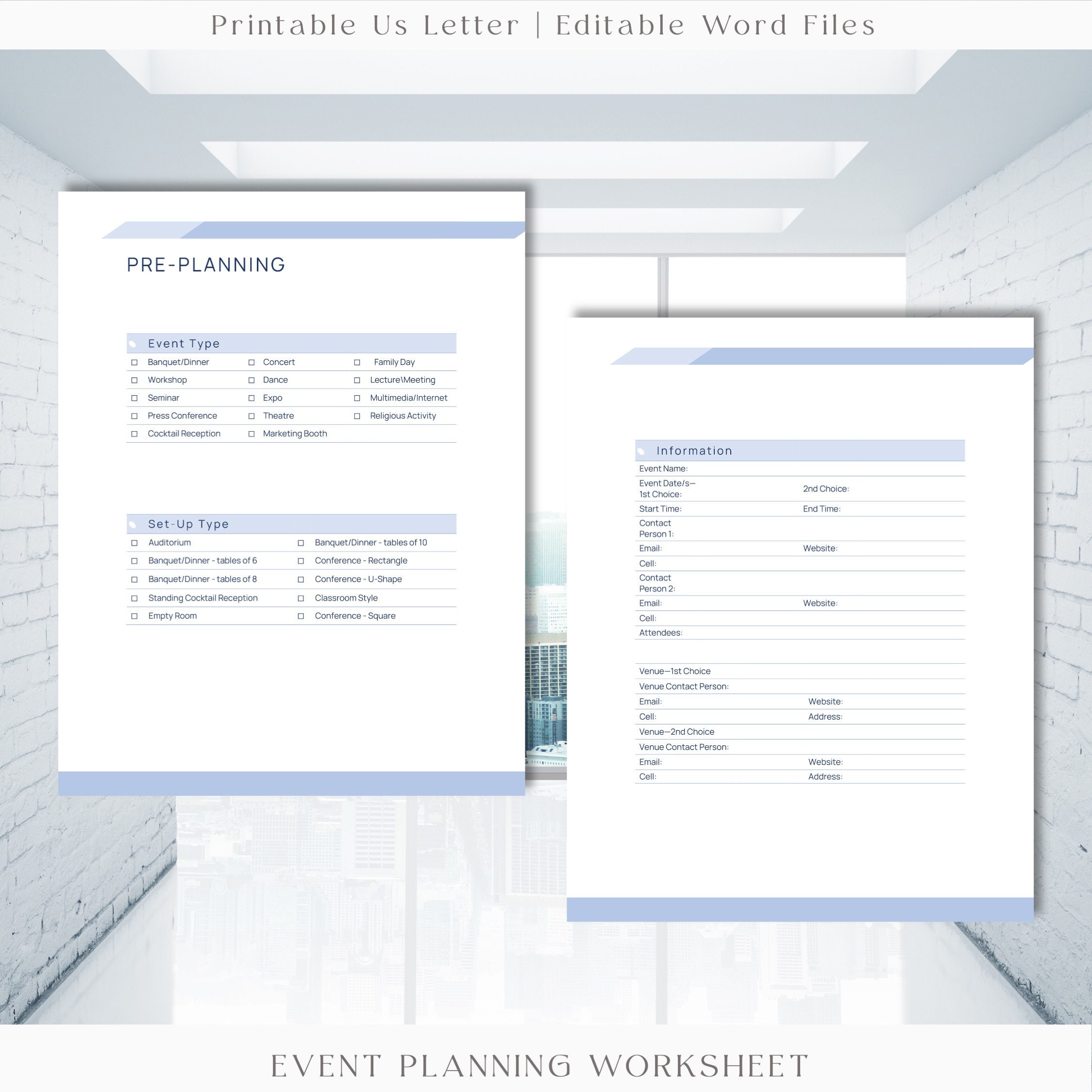 Editable Event Planning Worksheet Template,printable Event Organizer ...