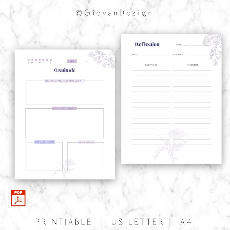 Printable Bible Planner, Bible Journal, Scripture Study, Reading Notes, Reflection, Prayer ...