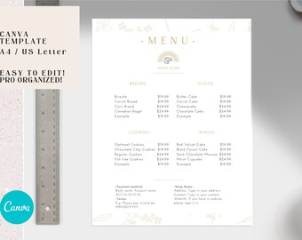 Editable Cake Order Form Canva Template,Printable Bakery Order Form,Bakery Cake Request & Booking Template, for Bakery Business,Dessert T32