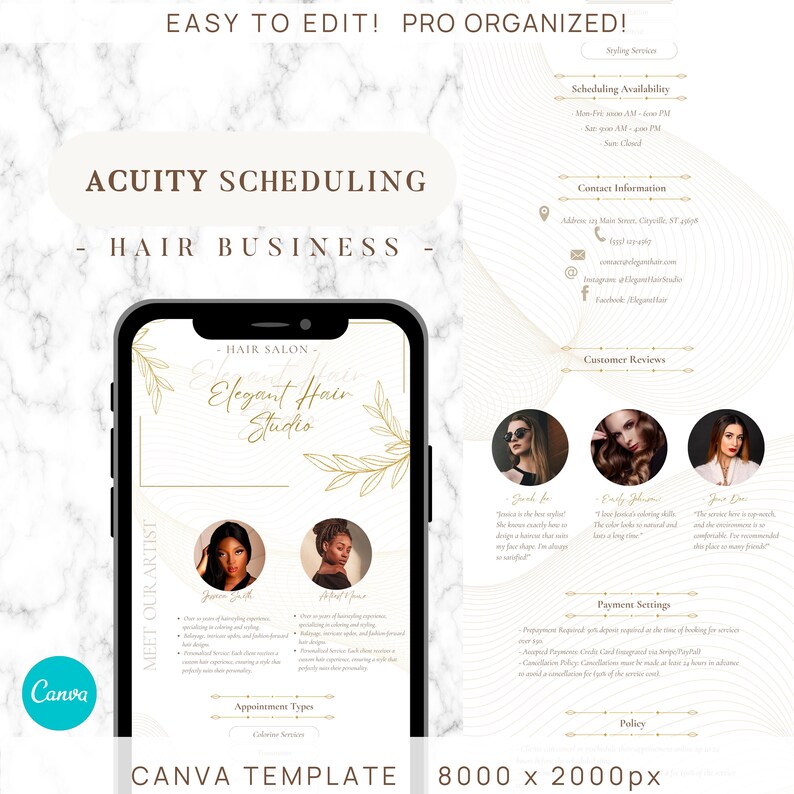 Acuity Scheduling Template, Acuity Scheduling Template Hair Stylist ...