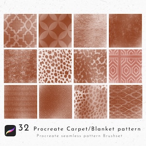 32 Procréer un pinceau à motif de tapis / couverture, procréer un pinceau à motif sans couture, un motif floral, une texture de tissu,