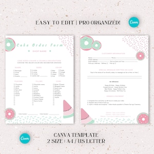 Canva Bäckerei Menüvorlage, Dessert und Brot Canva Menü, bearbeitbare Bäckerei Menüvorlage, Bäckerei Geschäft, Dessert Menü, DIY Canva Vorlage T42