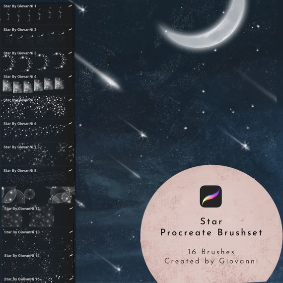 Sparkle Star Procreate Brush Light Galaxy Procreate Galaxy Etsy UK