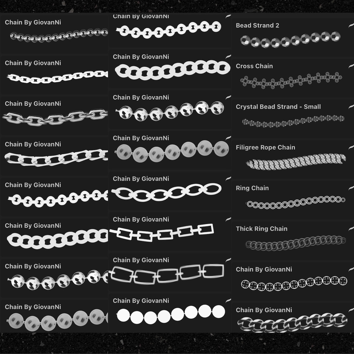 44 Procreate Chain Brushes Jewelry Bracelet Hires Etsy
