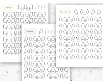 ネイルデザイン練習シート、印刷可能なネイルテックプランナーシート