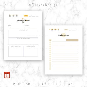 Printable Bible Planner, Bible Journal, Scripture Study, Reading Notes ...