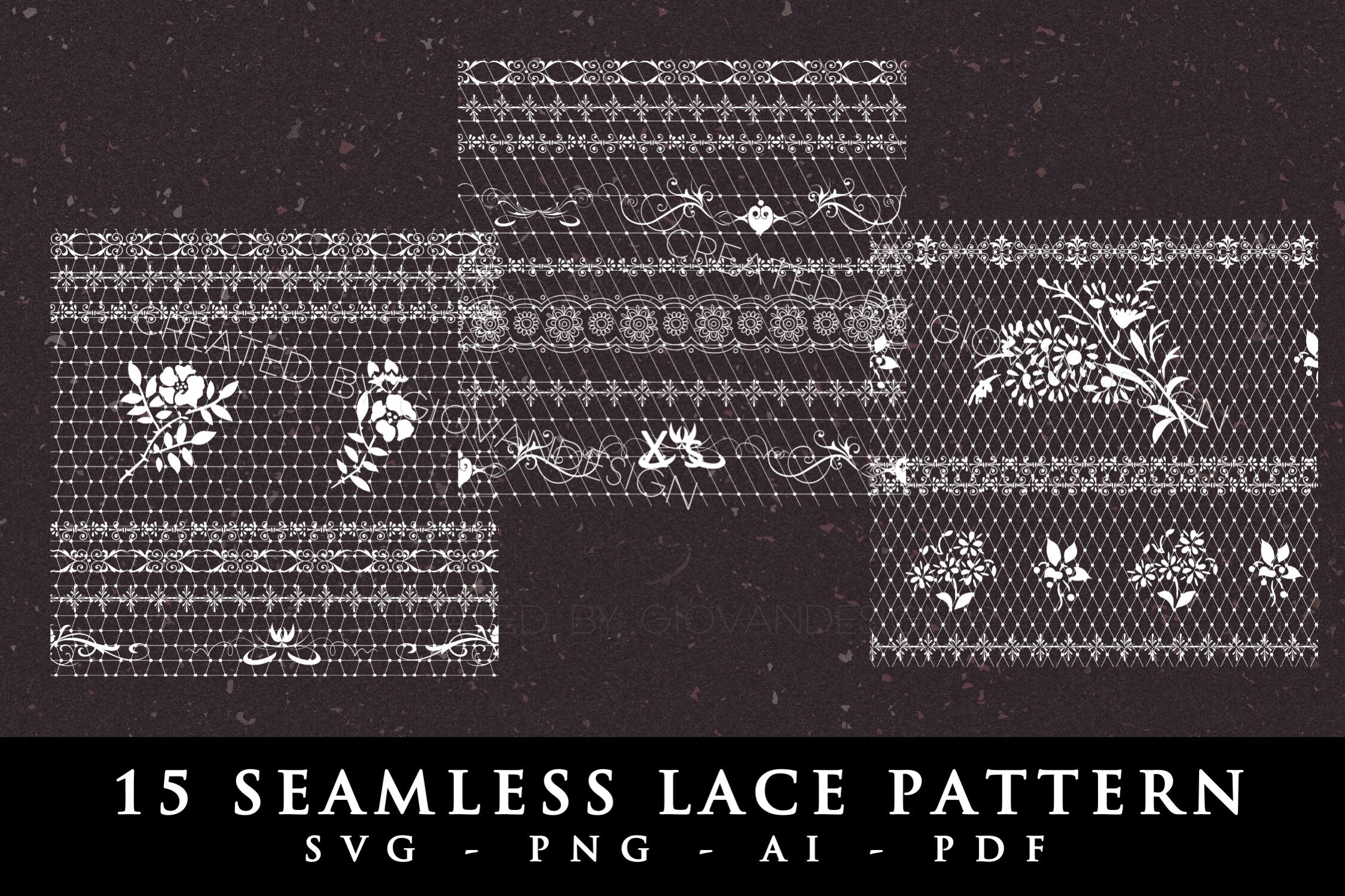 Kbc Pattern 15 Seamless Lace Pattern, Lace Pattern, Svg PNG Pdf Ai, by Giovanni ...