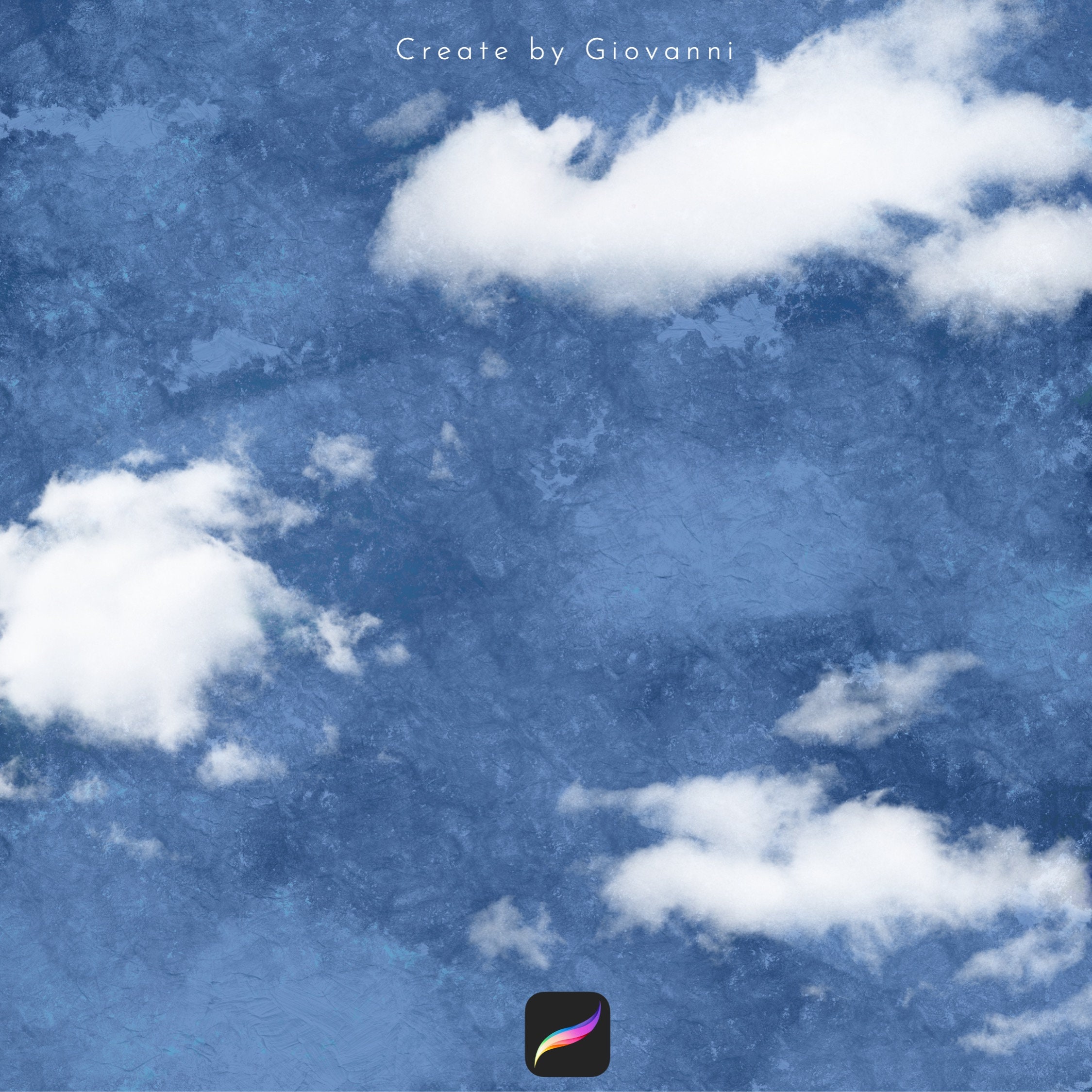 Procreate Clouds Brush, 17 Cloud Procreate Stamps, Realistic Style ...