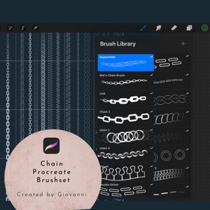 Procreate Chain brushes, Jewelry Bracelet Necklace, Bag, Fashion