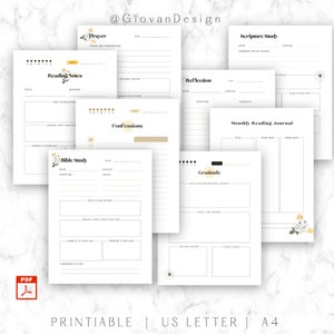 Printable Bible Planner, Bible Journal, Scripture Study, Reading Notes ...