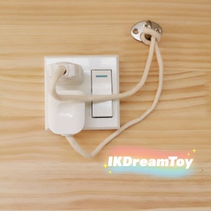 Socket with plug & switch for busy board/DIY busy board element/craft kit element/Workpiece/Activity board/Sensory activity/Busy Board Parts