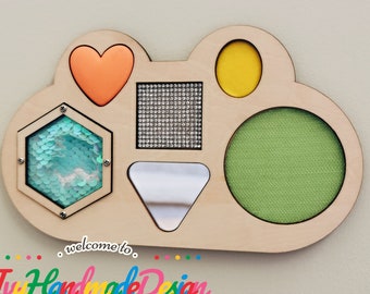 Sensory Busy Board details/Mirror Busy board Parts/element/kid toy/Toddler touch feel activity/DIY board/autism toy/Montessori/Multisensory