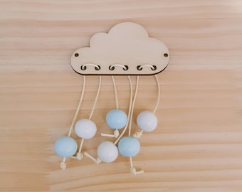Cloud Bead Pull Activity – Busy Board Element | Moving Beads on Cord | Interactive Activity Board Component | DIY Sensory Board Part