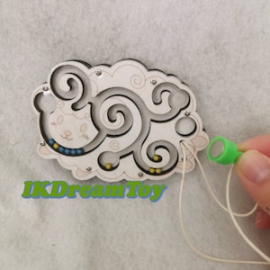 Sheep Bus wooden maze magnet ball Busy board details/Car Busy board Parts/kid toy/Toddler Sensory/DIY board/Wooden labyrinth sensory board