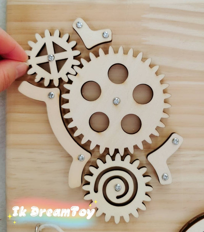 Wooden Gears for Busy Board Details/set of 3 Gears DIY Busy Etsy