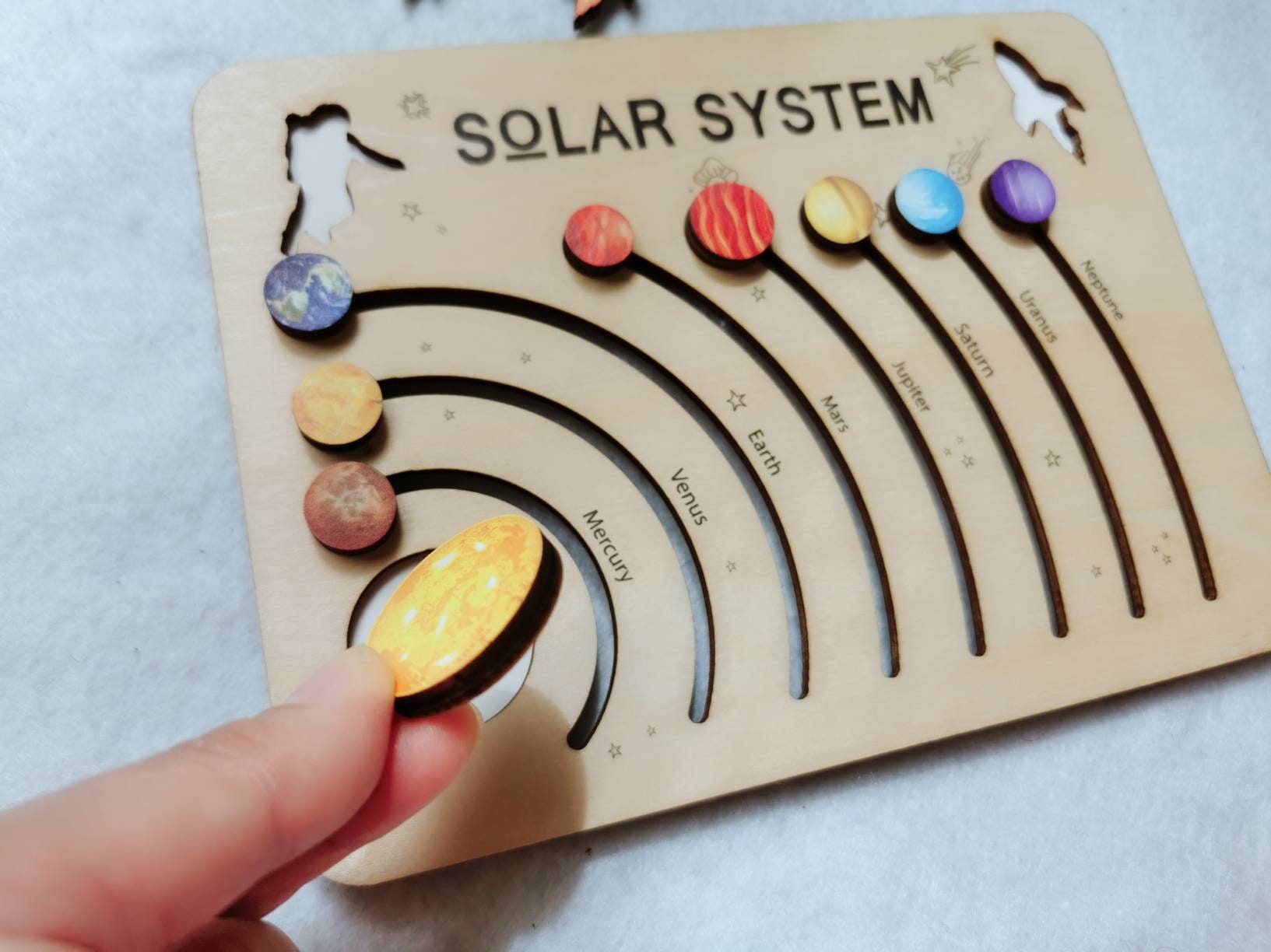 Sun Rbus Puzzle Solar System Planets Sun Earth Labyrinth Busy Board Kid Puzzle Parts ...
