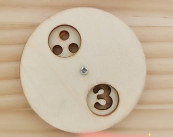 Wooden Rotating Circle Component | Number or Animal Theme Spinner | Interactive Craft Supply | DIY Project Material