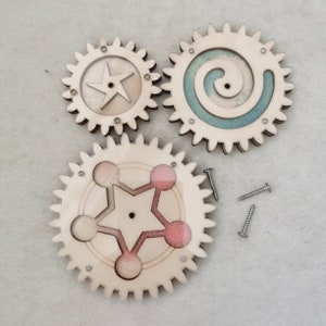 Wooden 3 sizes Gears with beads Spiral for Busy board detaisl/Busy board Parts/DIY elements kit/Workpiece/Activity board/Sensory activity