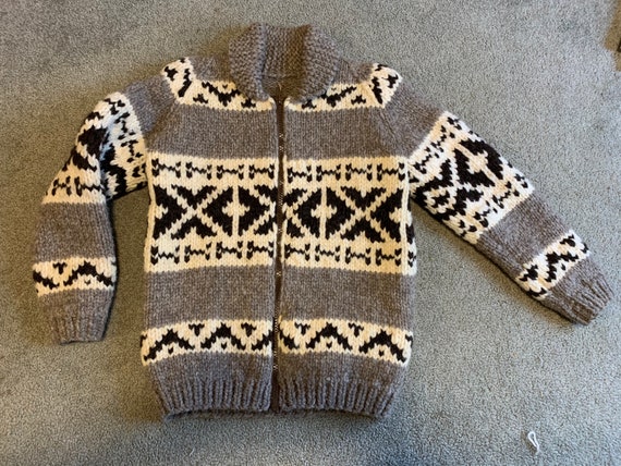 Hand Knit Cowichan Style Sweater