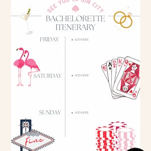 Bachelorette Itinerary, Template
