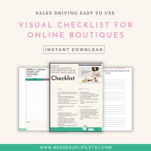 Visual Merchandising Checklist to Boost Online Boutique Sales -Instant Download