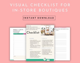 Visual Merchandising Checklist to Boost Brick-and-Morar Boutique Sales- Instant Download