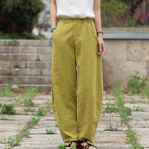 Women's Linen Pants/summer Straight-leg Linen - Etsy
