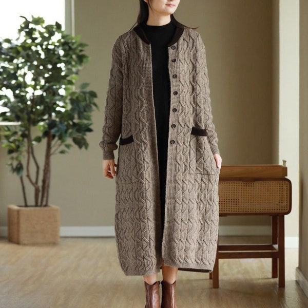 Long Sweater Coats Etsy