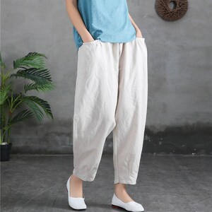 Women's Linen Pants/summer Straight-leg Linen | Etsy