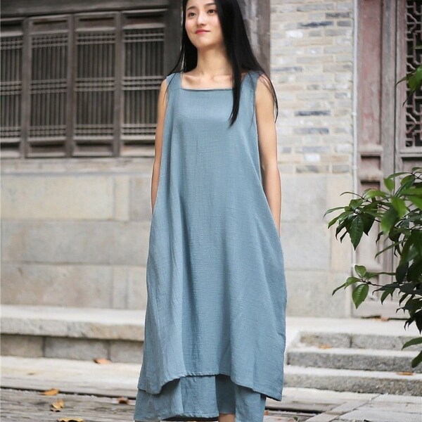 Linen Dress - Etsy