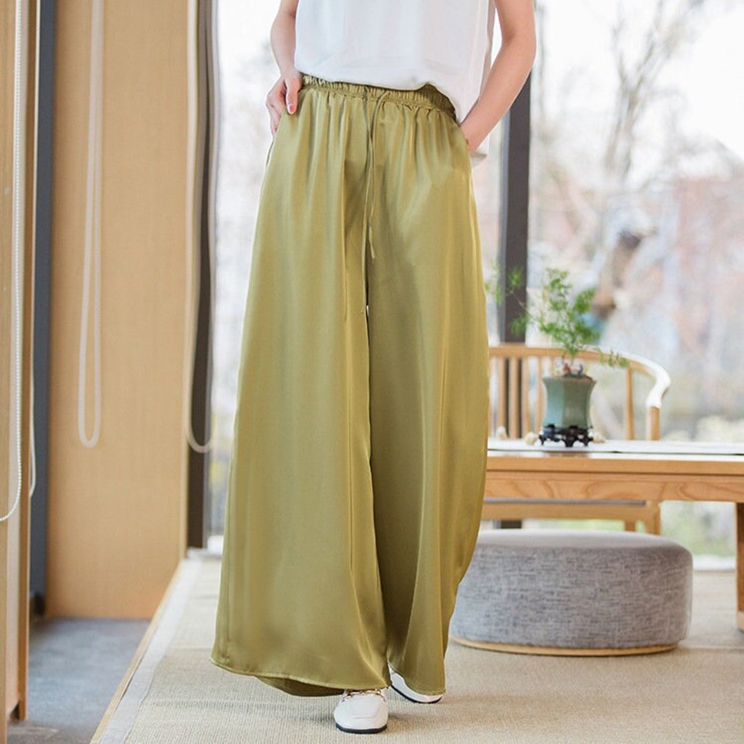 IWOLLENCE Women Flowy Loose Wide Leg Pant Summer