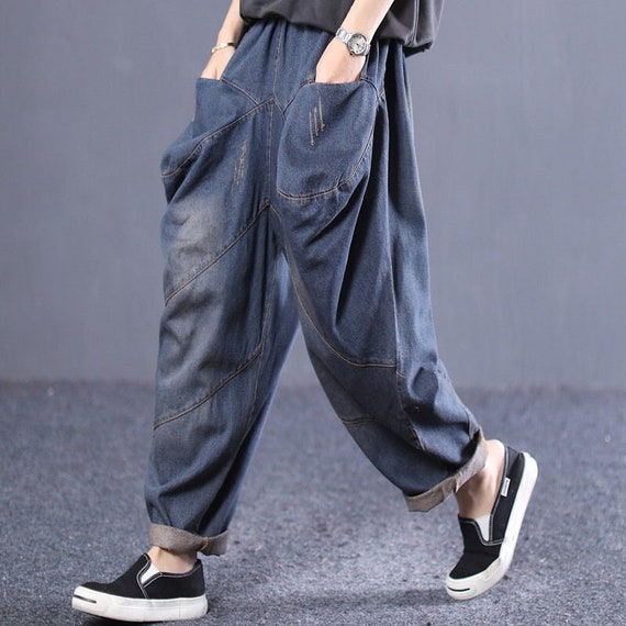 Woman Vintage Jeans Loose Casual Denim 