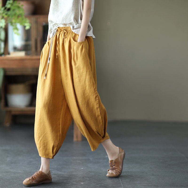 Loose Linen Pants/ Summer Linen Pants /soft Linen Pants /women - Etsy UK