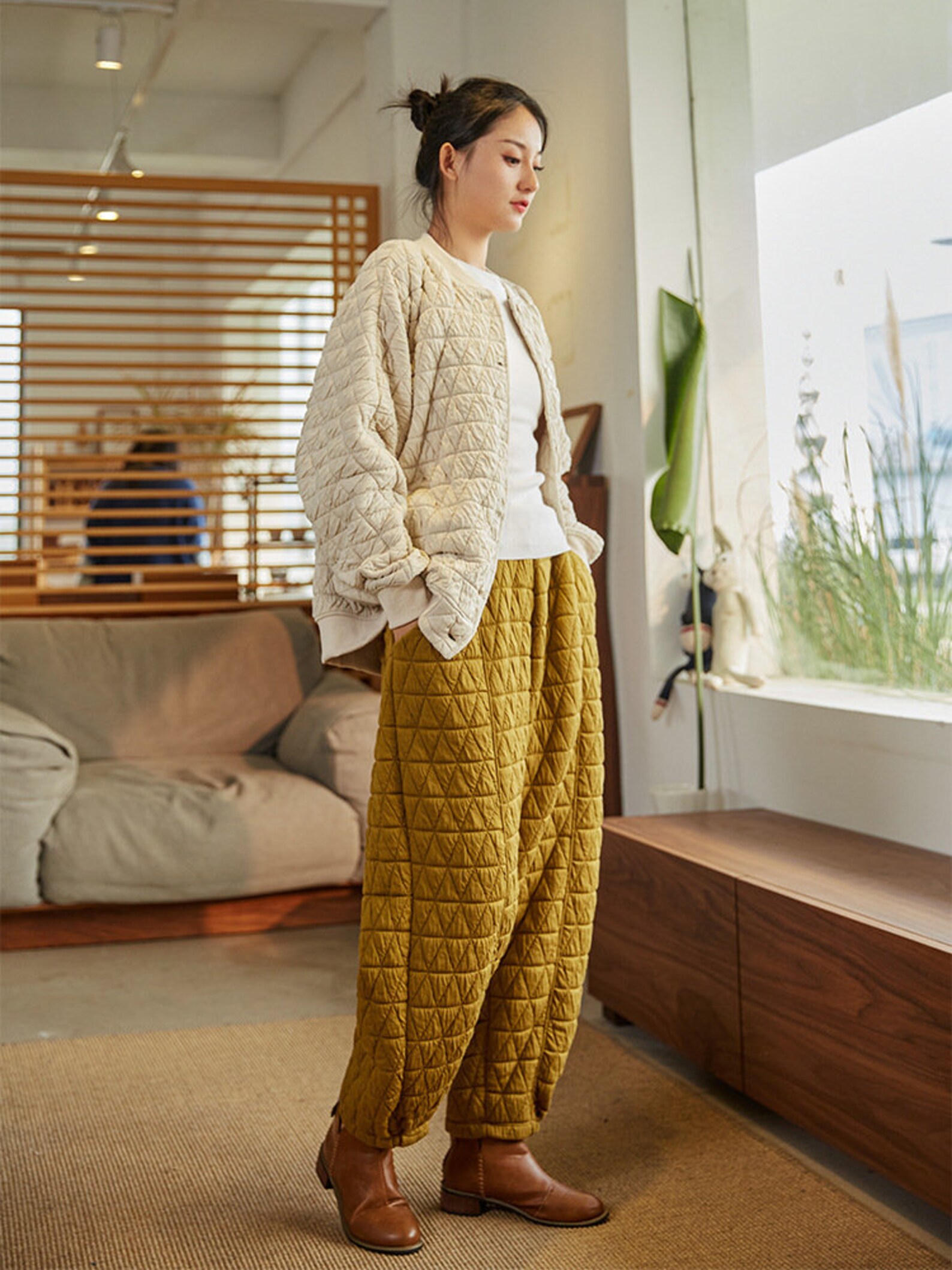 Winter Warm Harem Pants Women's Autumn Winter Cotton Etsy