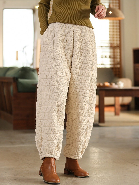 Sarouel chaud d'hiver, pantalon ample en coton automne hiver