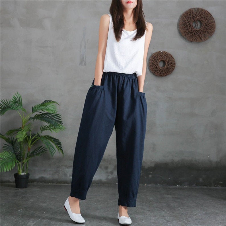 Women's Linen Pants/summer Straight-leg Linen - Etsy