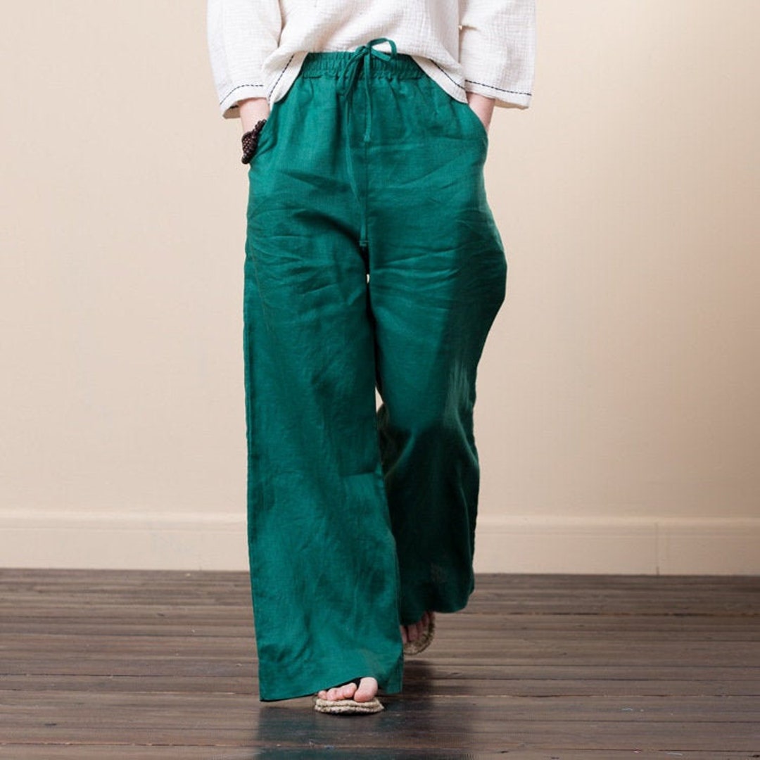 100% Summer Linen Pants / Loose Pants - Etsy