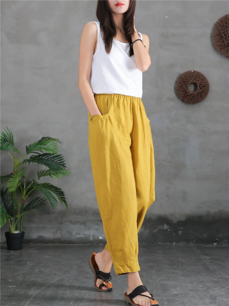 Women's Linen Pants/summer Straightleg Linen Etsy