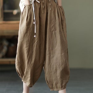 Loose Linen Pants/ Summer Linen Pants /soft Linen Pants /women - Etsy