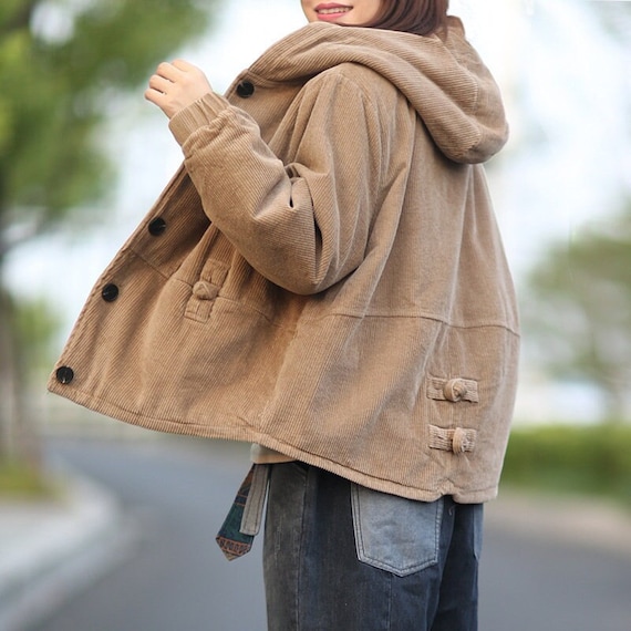 Winter Vintage Corduroy Jacket With 