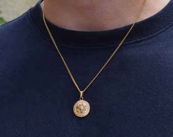 Medusa chain in 18 carat gold plated with a 2 mm link chain - Greek mythology snake head pendant