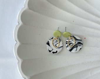 marbled// Polymer clay earrings handmade in Barcelona