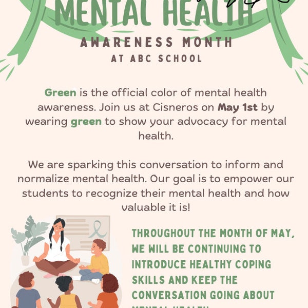 Mental Health Awareness Month Flyer *canva*