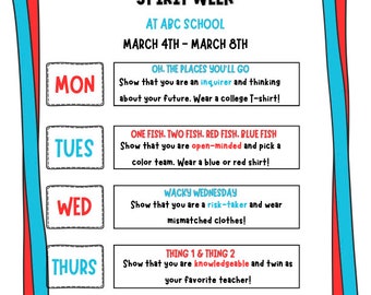 Read Across America Flyer *edit with Canva*